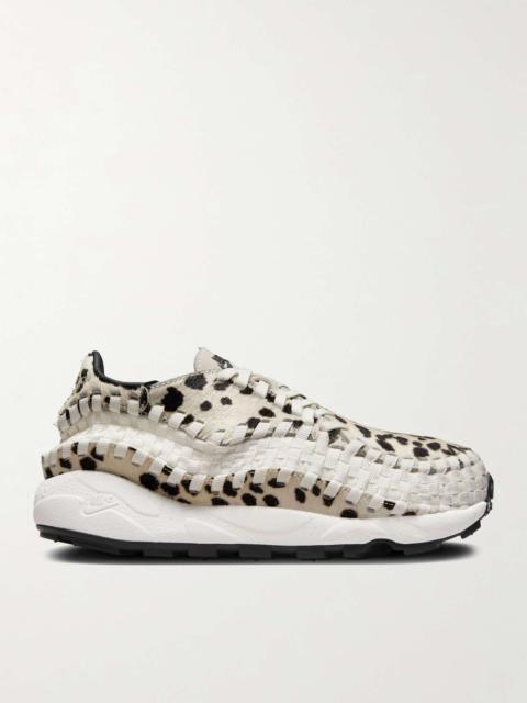 Air Footscape Stretch-Knit and Printed Calf Hair Sneakers