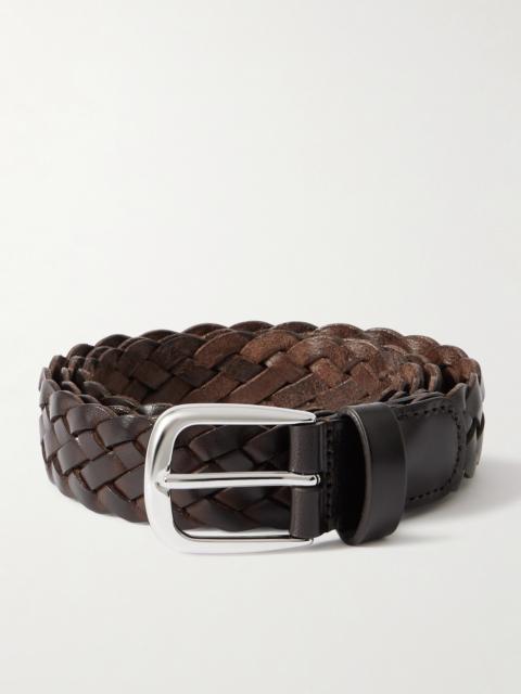 Anderson's 3cm Woven Leather Belt