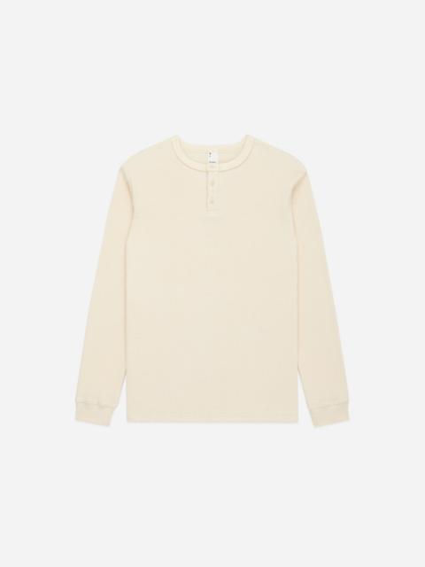 3sixteen Long Sleeve Thermal Henley - Natural