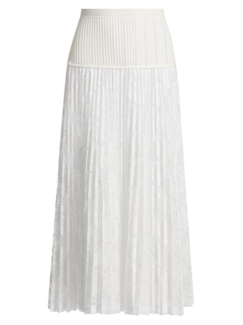 SIMKHAI Women's Verona Lace Midi-Skirt - Ivory