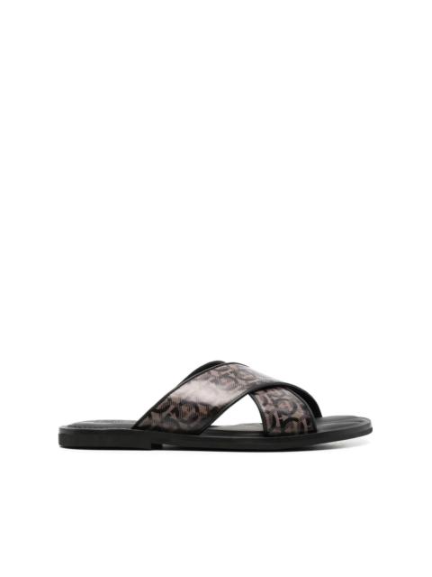 FERRAGAMO Gancini crossover strap sandals
