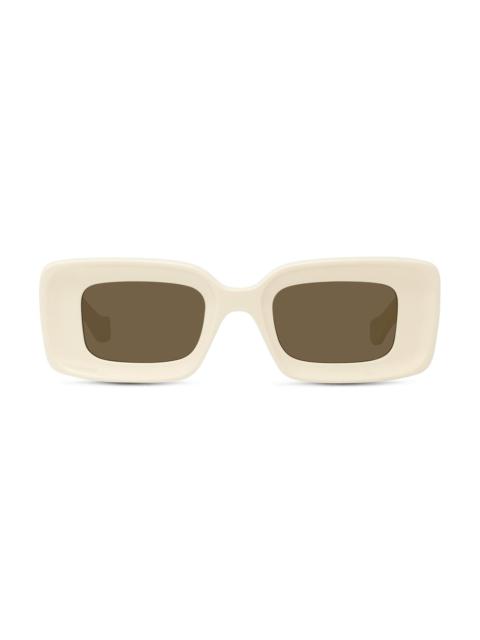 Loewe Women's Chunky Anagram Rectangle Sunglasses - Ivory