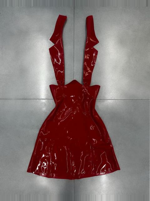POSTER GIRL RED LATEX DRESS