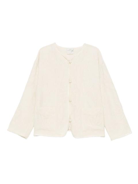 forte_forte embroidered-detail pocket jacket