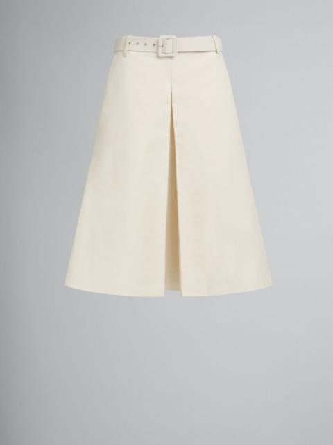 Marni BLACK COTTON A-LINE SKIRT WITH MARNI SYMBOL