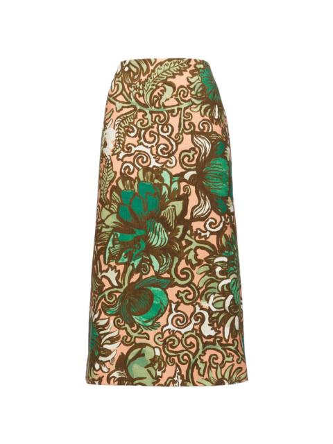 La DoubleJ floral-print pencil skirt