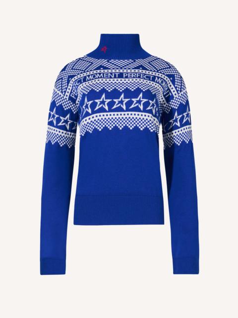 PERFECT MOMENT Intarsia-Knit Merino Wool Turtleneck
