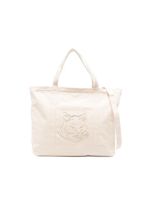 Maison Kitsuné XL fox-log tote bag