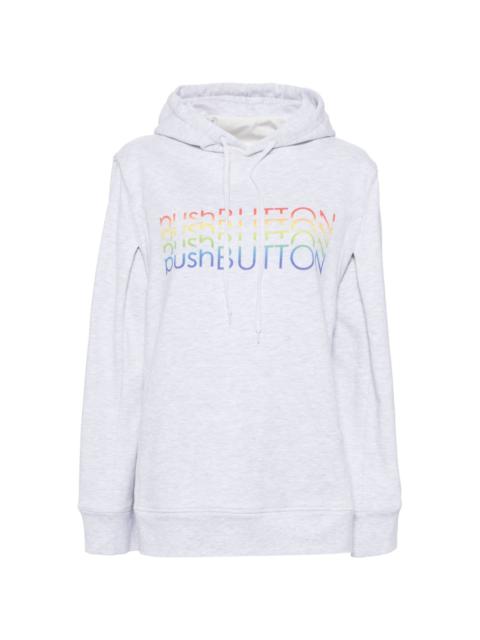 logo-print cotton hoodie