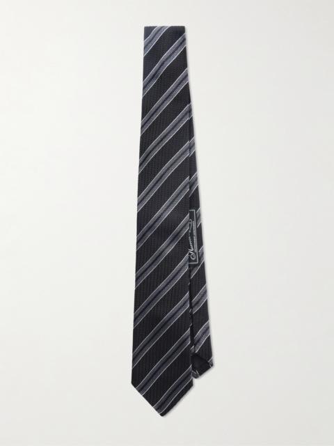 mfpen Banquet 7cm Striped Silk-Jacquard Tie