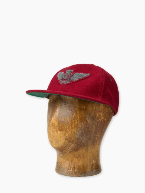 RRL by Ralph Lauren RRL BULLION WOOL-BLEND FELT BALL CAP DEEP RED