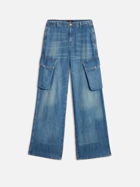 7 For All Mankind CARGO LOTTA in Indigo Linen