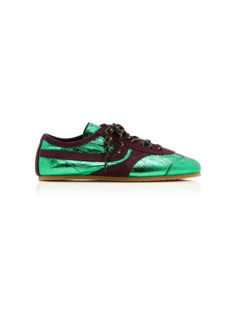 Dries Van Noten Metallic Leather Sneakers