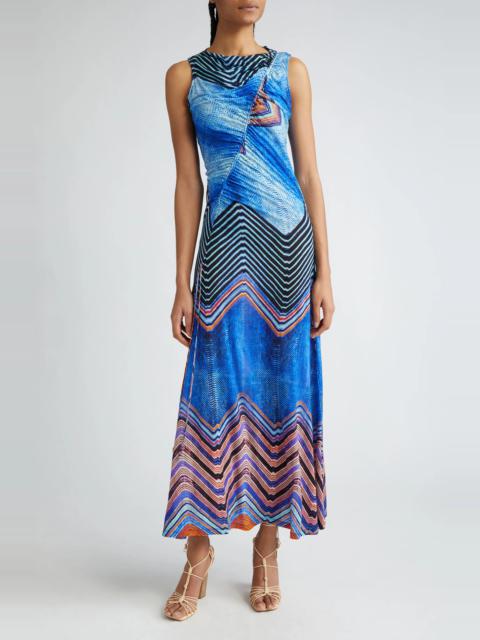 Natalia Ruched Sleeveless Maxi Dress