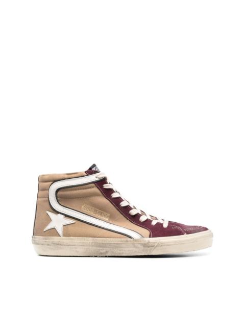 Golden Goose Slide logo-patch sneakers