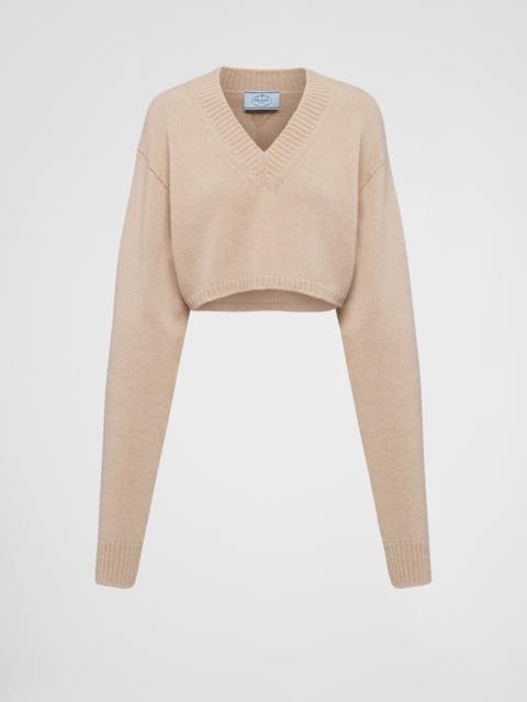 Prada Wool and cashmere V-neck sweater