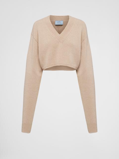Prada Wool and cashmere V-neck sweater