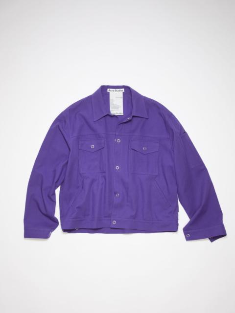 Acne Studios Cotton blend overshirt - Electric purple