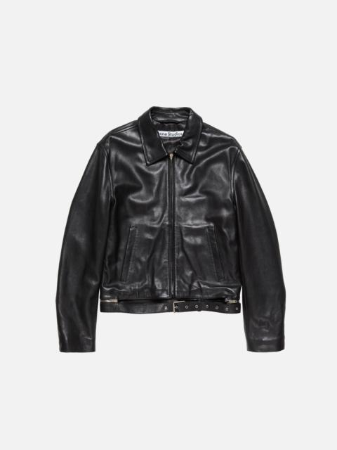 Acne Studios Leather biker jacket - Black