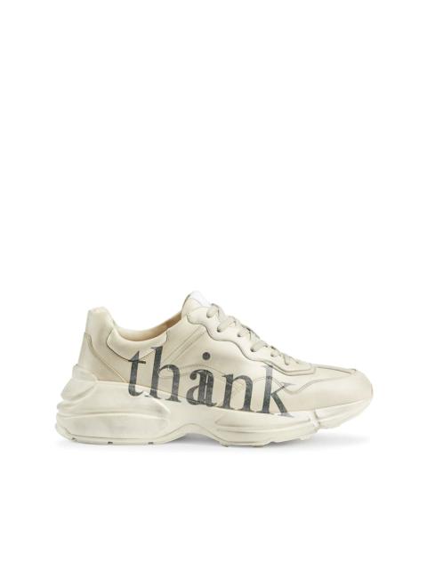 GUCCI Rhyton 'think/thank' print sneaker