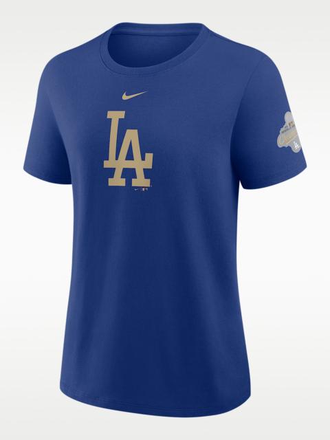 Nike Los Angeles Dodgers 2025 World Series Champion Gold Series Logo Women's Nike MLB T-Shirt