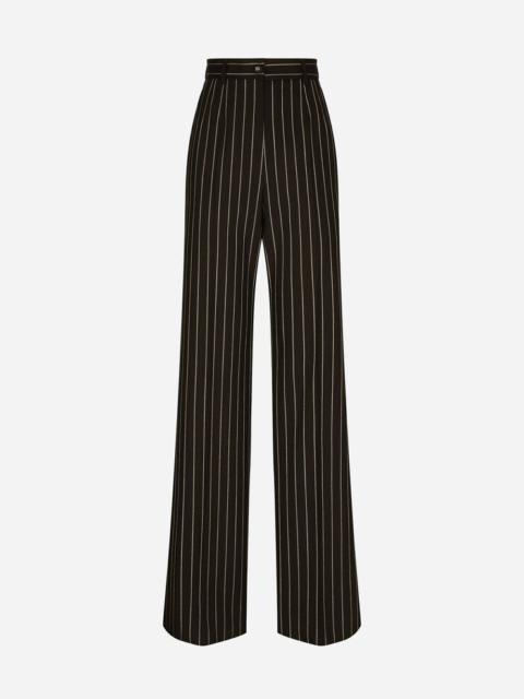 Dolce & Gabbana Pinstripe wool palazzo pants