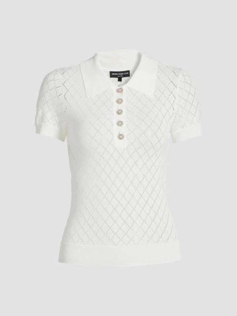 GENERATION LOVE Women's Calima Pointelle-Knit Sweater - White