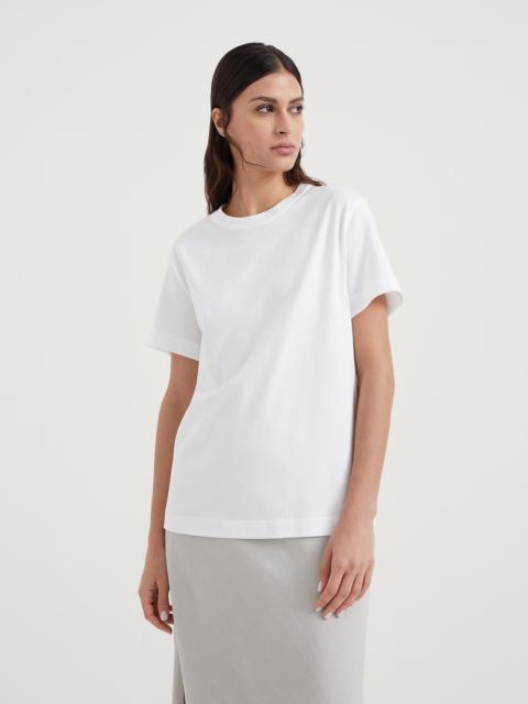 Cotton jersey T-shirt with monili