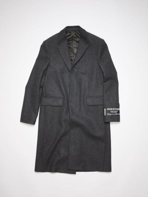 Acne Studios Single-breasted wool blend coat - Dark Grey Melange