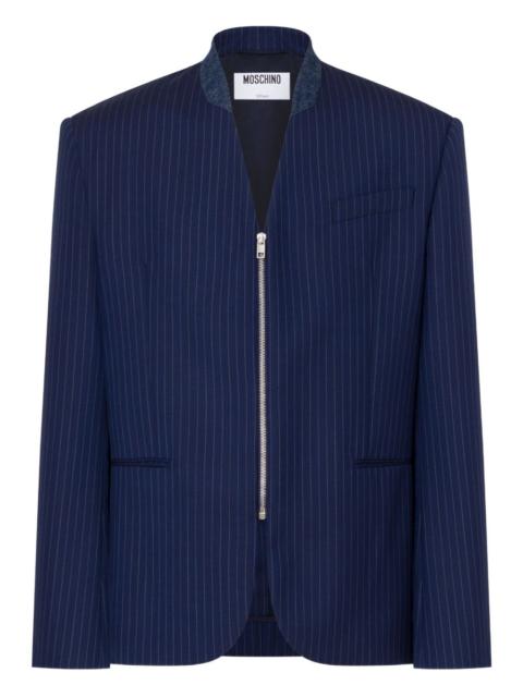 Moschino pinstripe zip blazer