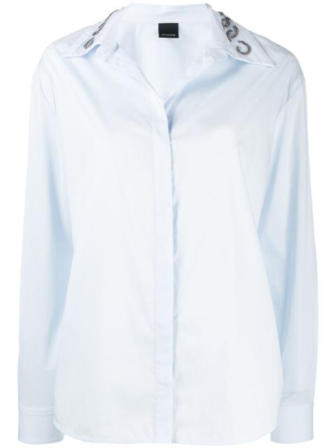 PINKO embellished collar shirt