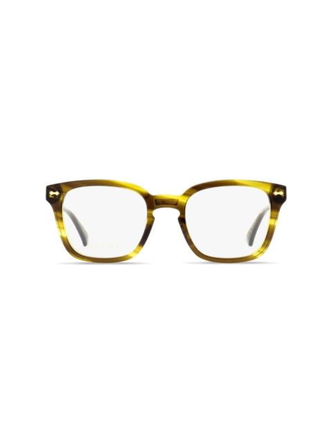 GUCCI tortoiseshell-effect square glasses