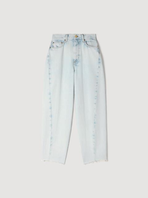 Sandro FADED BARREL COTTON JEANS