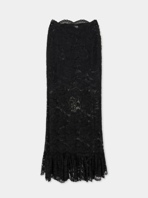 rabanne MAXI LACE BLACK SKIRT