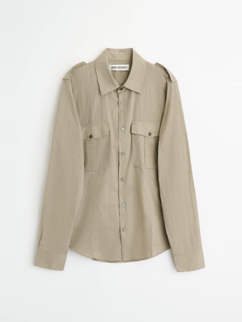 Our Legacy Lean Shirt Faint Check Cotton Gauze