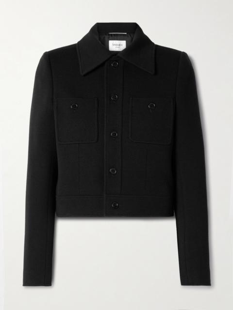 SAINT LAURENT Cropped Wool-blend Jacket