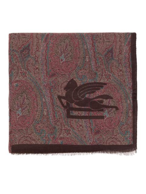 Scarf with paisley motif