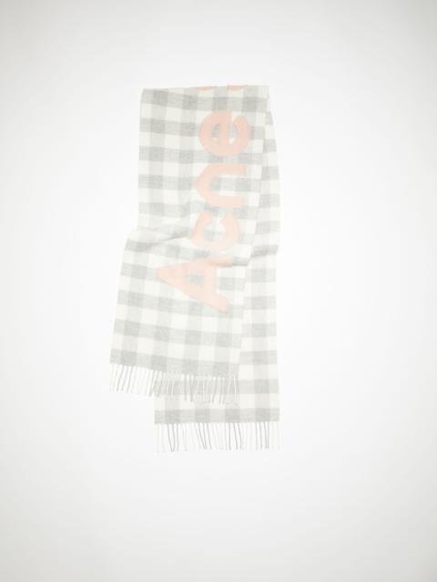 Check logo scarf - Grey/pink