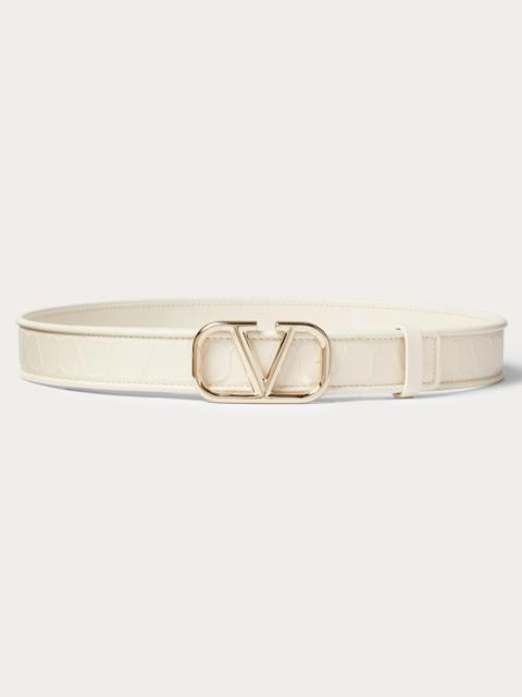 Valentino VALENTINO GARAVANI LEATHER TOILE ICONOGRAPHE CALFSKIN BELT 30 MM