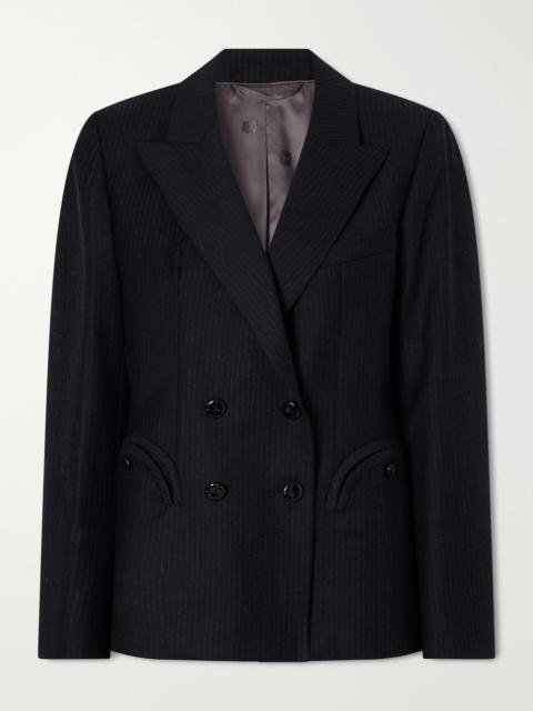 BLAZÉ MILANO Charmer Pinstriped Wool Blazer