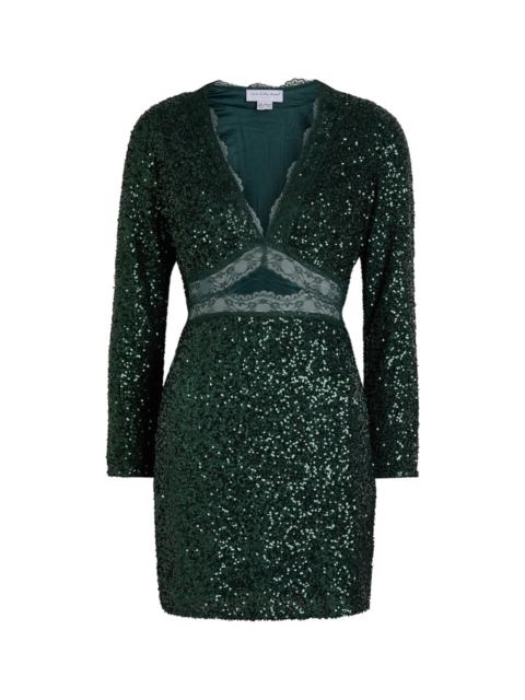 Never Fully Dressed Never Fully Dressed Mimi Sequin-embellished Satin Mini Dress
