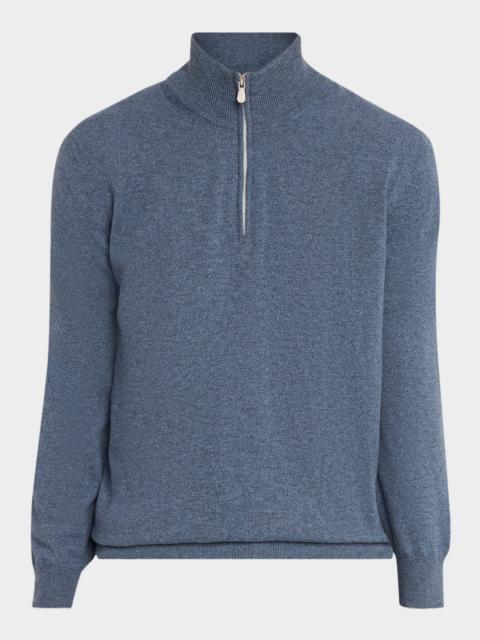 Brunello Cucinelli Men's Cashmere Quarter-Zip Sweater