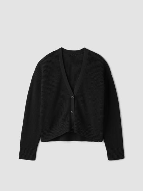 EILEEN FISHER Peruvian Cotton Blend V-Neck Cardigan