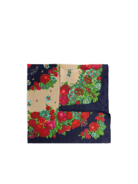 Moschino floral-print silk scarf