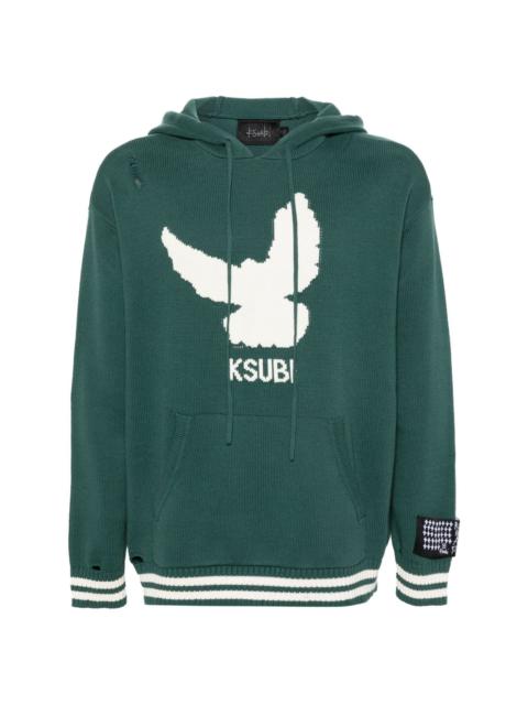 Ksubi Flight logo-intarsia hoodie