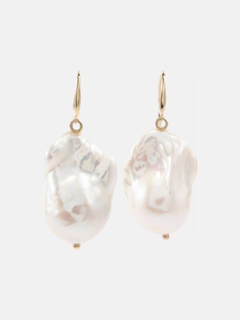 MATEO 14kt gold drop earrings with baroque pearls