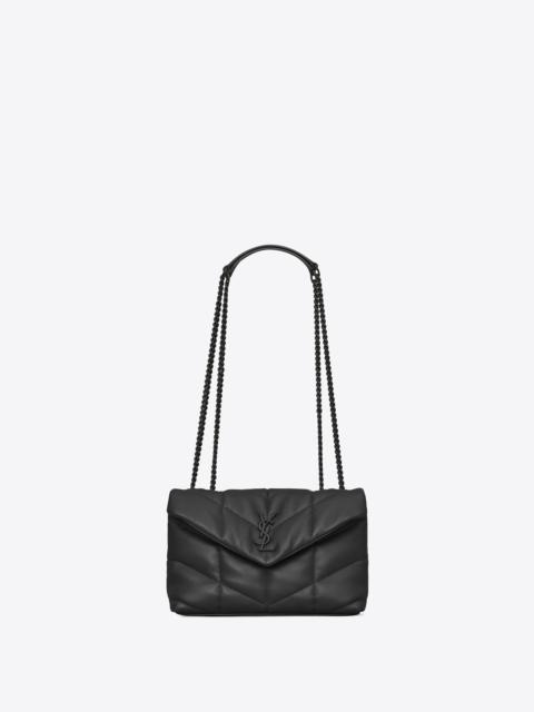 SAINT LAURENT puffer toy bag in quilted lambskin