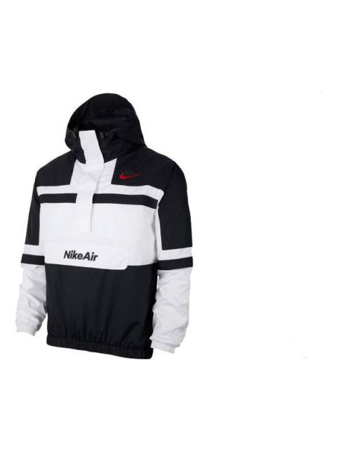 Nike Nike Men's Jacket Hooded Sportswear Polyester 'Black White' CJ4835-100