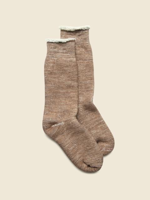 ROTOTO® Merino Wool Double Face Crew Sock - Camel