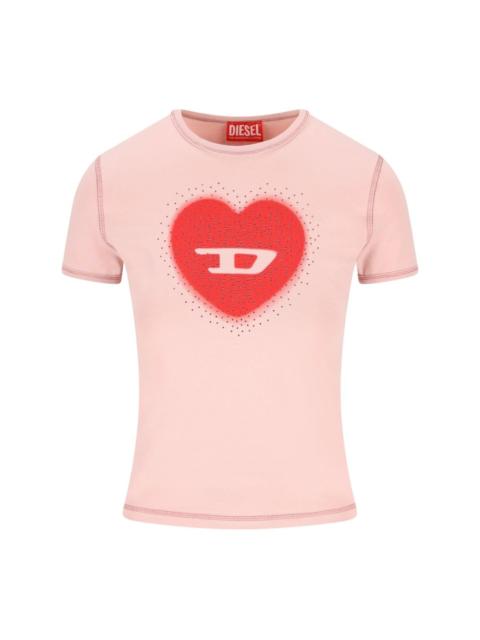 Diesel Heart cotton t-shirt